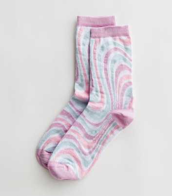 Purple Retro Swirl Socks
