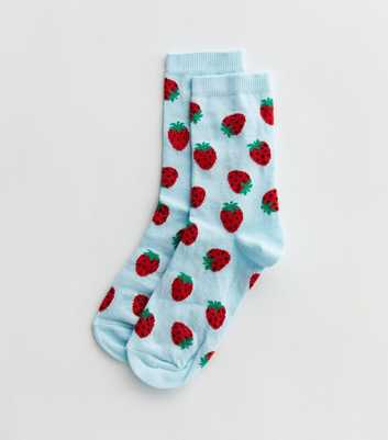 Blue Strawberry Socks