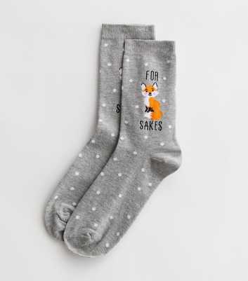 Grey For Fox Sakes Socks