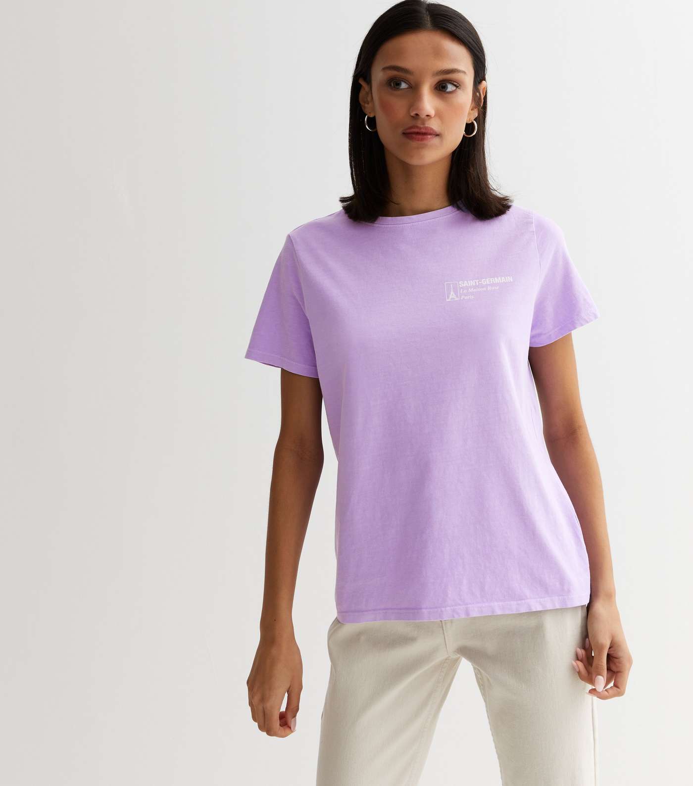 Lilac Saint Germain Pocket Logo T-Shirt Image 2