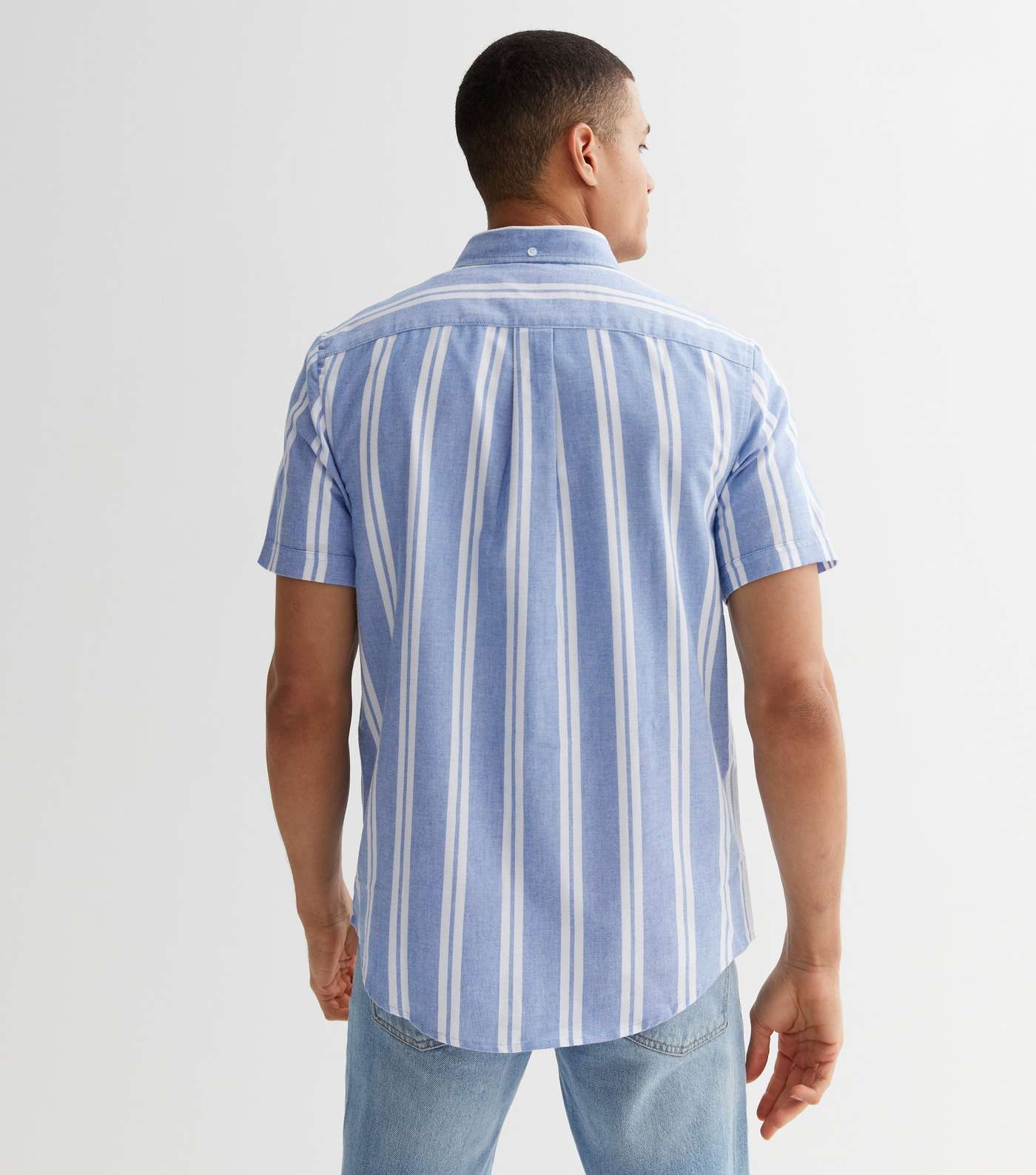 Farah Bright Blue Stripe Short Sleeve Shirt Image 4