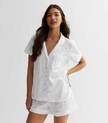 White Broderie Short Pyjama Set