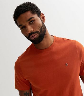 Farah Orange Crew Neck T Shirt New Look