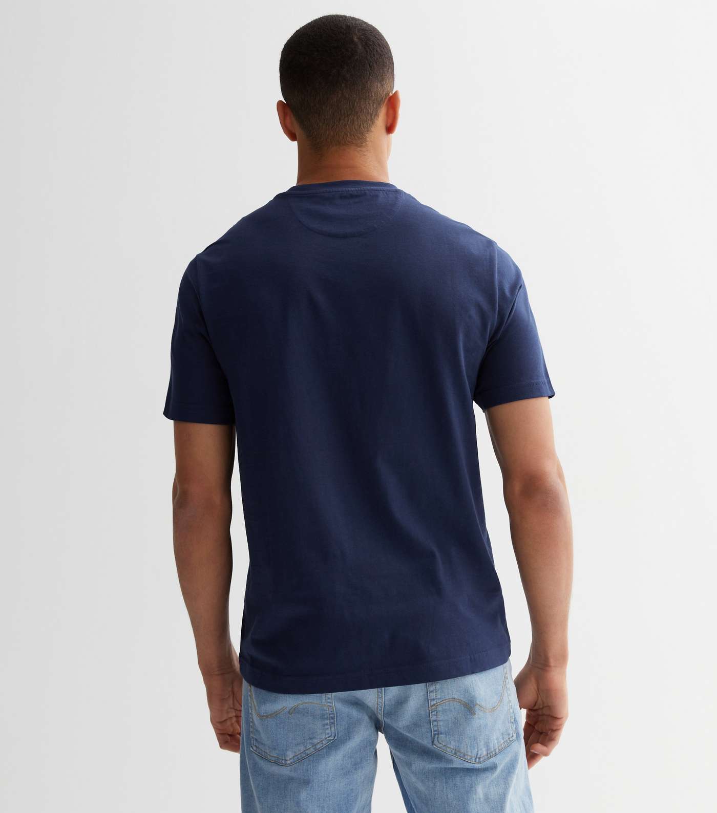 Farah Bright Blue Stripe Chest T-Shirt Image 4