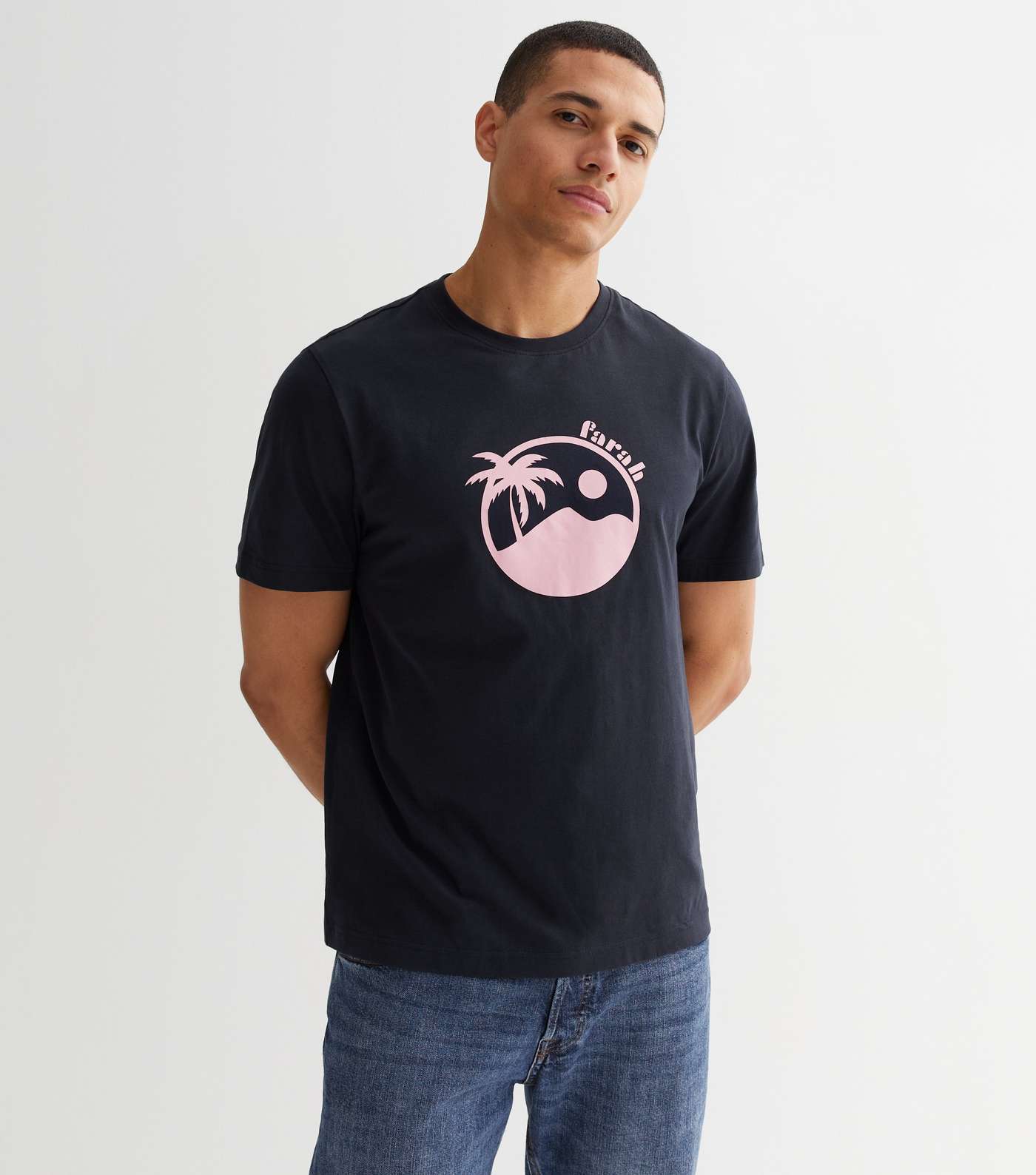Farah Navy Palm Tree Logo T-Shirt Image 2