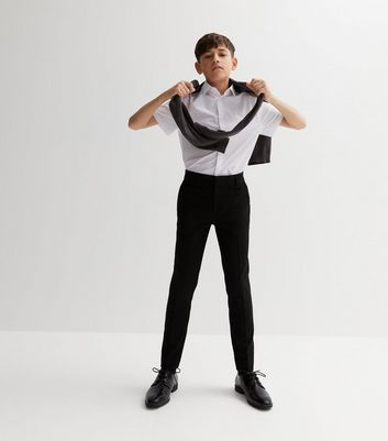 Bridlington School Uniform Boys Black Trousers With Badge EW (TF)