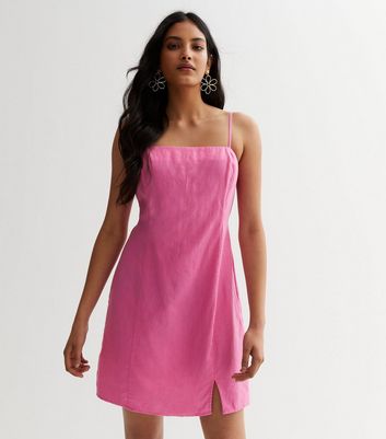 Pink strappy outlet dress