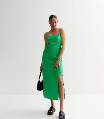 Green cut 2025 out dress