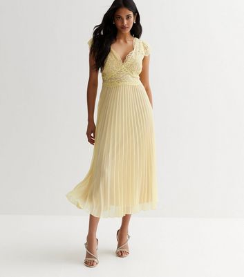 New look gold pleated hot sale dress