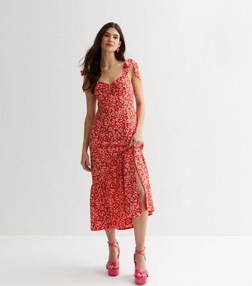 New look floral midi dress best sale