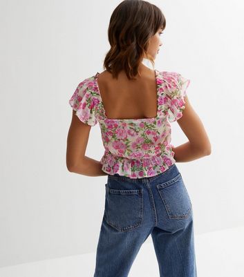 ruffle sleeve peplum top