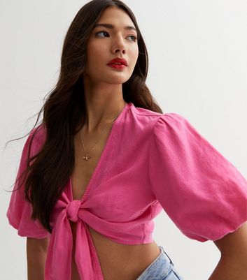 Fluro pink store crop top