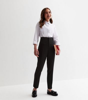 click2style Girls School Uniform Half Elastic Waist Smart Fit Comfortable  Trousers Formal Pant (Black, 3-4 Years) : Amazon.co.uk: Fashion