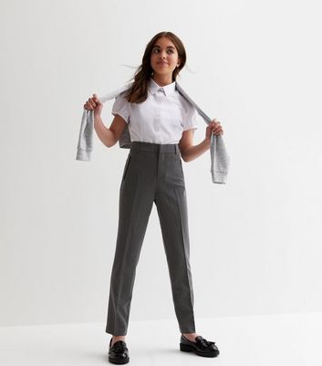 ARMANI COLLEZIONI Ladies Grey charcoal stripes Trousers sz 46 wool silk bl  h | eBay