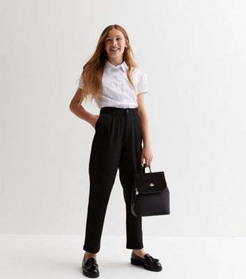 Girls Black Plain Skinny Trousers | New Look