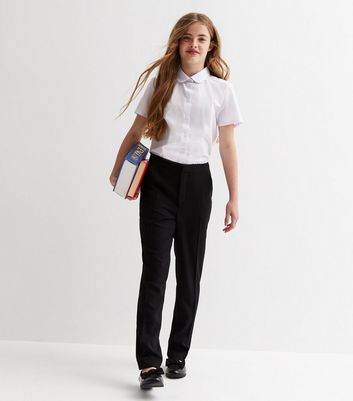 Black Cotton School Uniform Trousers