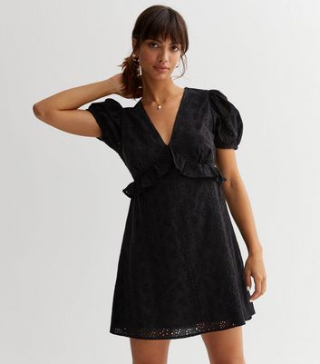 Fit and flare black hotsell mini dress