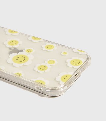 Skinnydip Yellow Happy Flower Face iPhone Shock Case New Look
