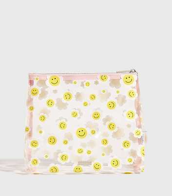 Skinnydip Yellow Happy Flower Face Wash Bag