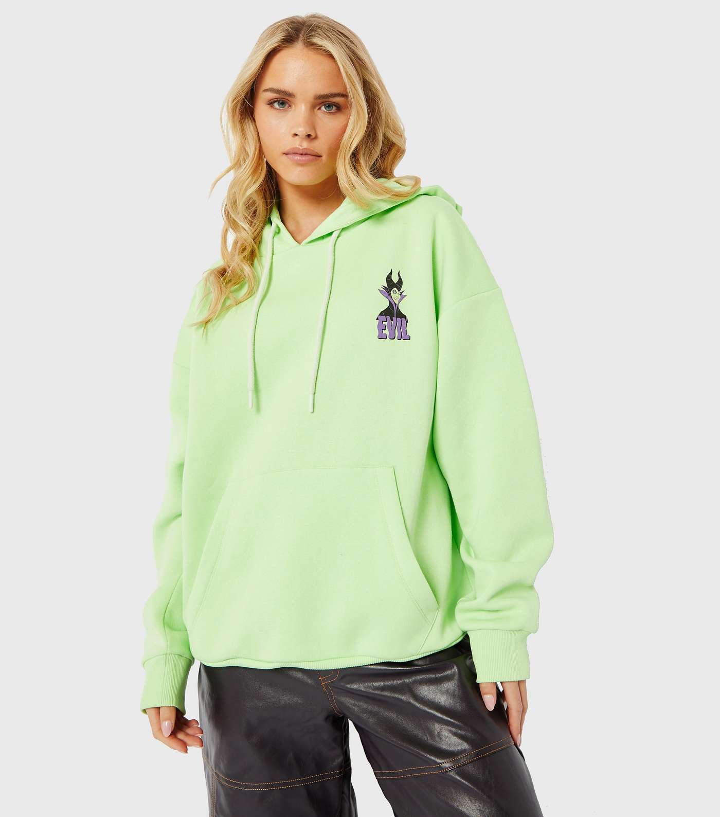 Skinnydip Green Disney Maleficent Front and Back Logo Hoodie Image 2