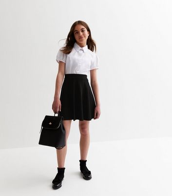 Girls 2 Pack Black School Skater Skirts New Look