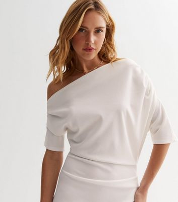 White scuba sale midi dress