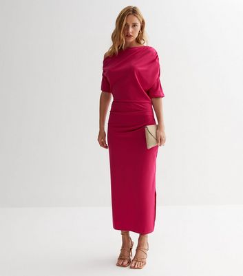 Ruched 2024 asymmetrical dress