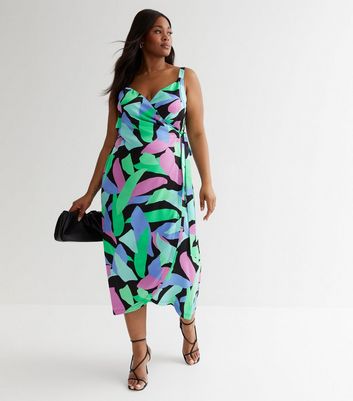 Green slip dress midi best sale