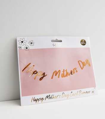 Gold Happy Mothers Day Logo Banner