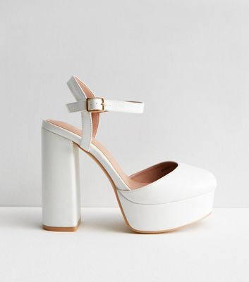 Satin High Heel Wedding Sandals, Bridal Heels, Wedding Shoes