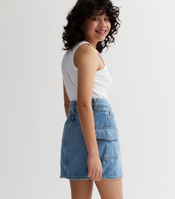 Cargo hotsell jean skirt