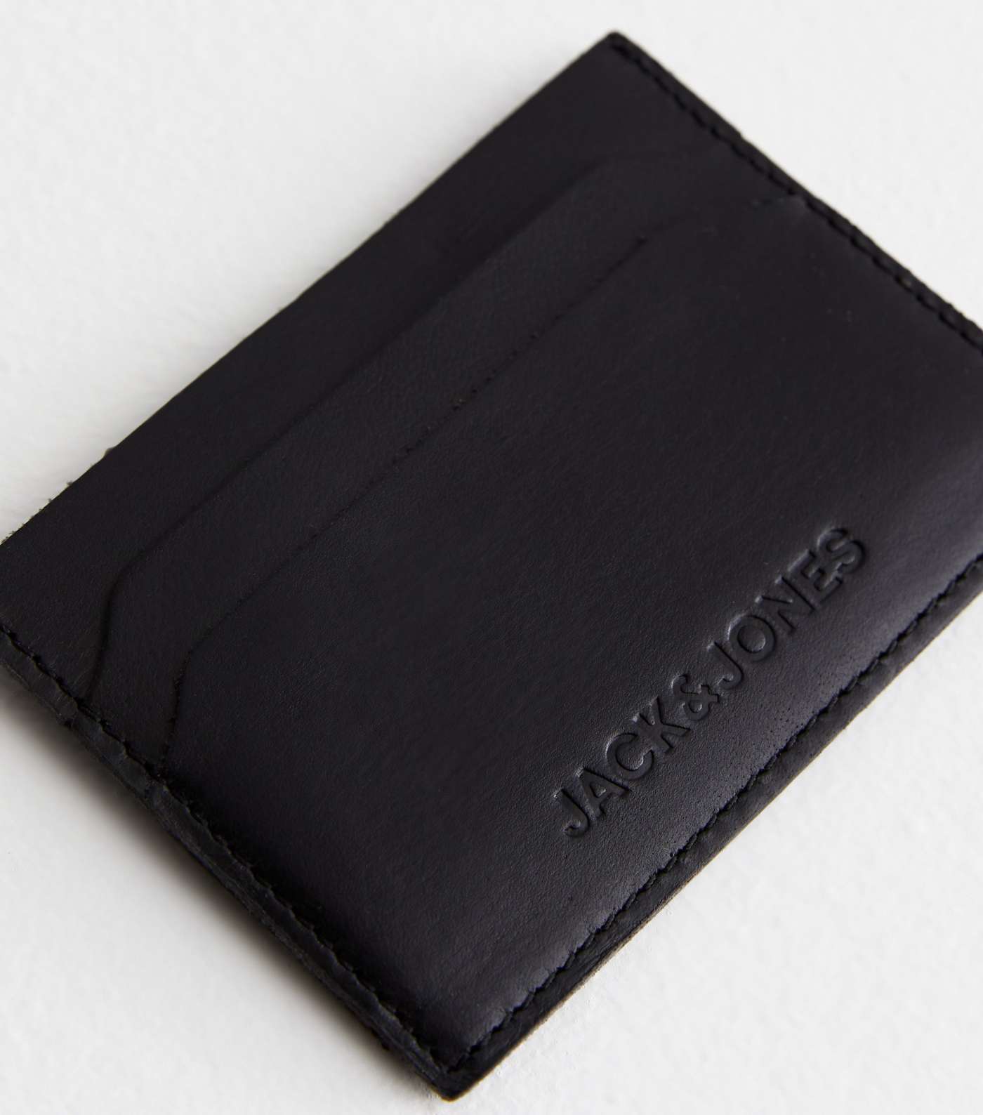 Jack & Jones Black Leather Card Holder Image 3