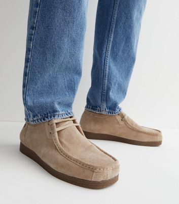 Jack Jones Stone Suede Lace Front Boat Shoes New Look