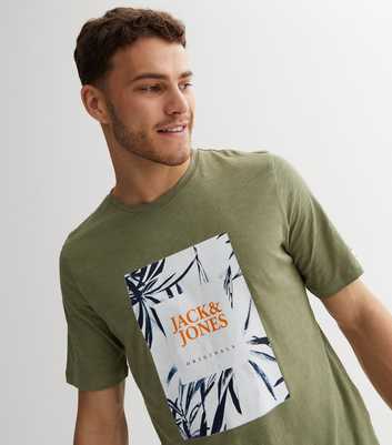 Jack & Jones Light Green Palm Logo T-Shirt