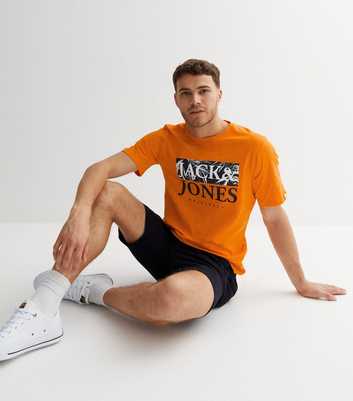 Jack & Jones Bright Orange Palm Logo T-Shirt