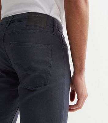 Men's Jack & Jones Navy Slim Fit Jeans New Look
