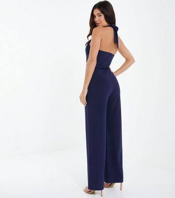 Navy cheap jumpsuit formal