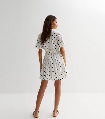 Mini shirt shop dress white