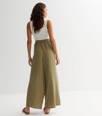 Khaki sale palazzo pants