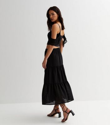 Black high waisted outlet skirt new look