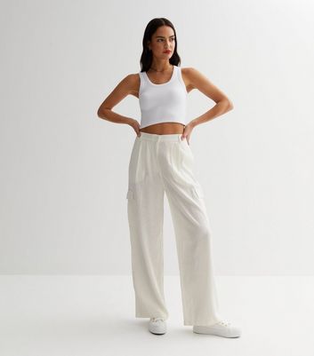 Buy White Trousers & Pants for Women by Fable Street Online | Ajio.com