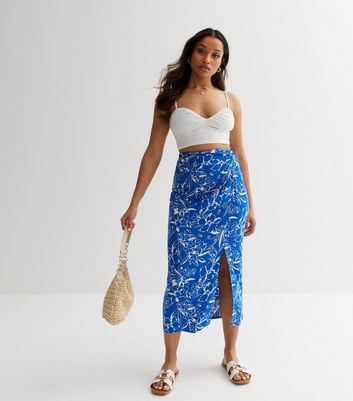 Blue hot sale sarong skirt