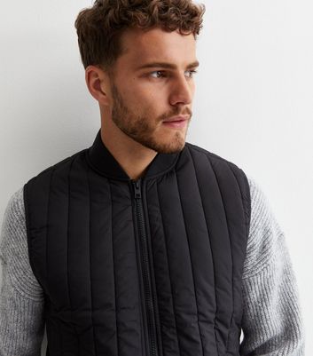 Jack Jones Black Quilted Puffer Gilet New Look