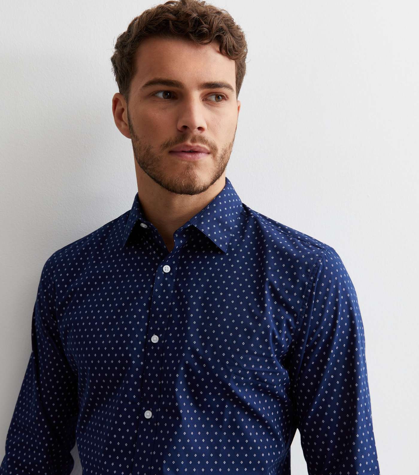 Jack & Jones Bright Blue Abstract Print Long Sleeve Shirt | New Look