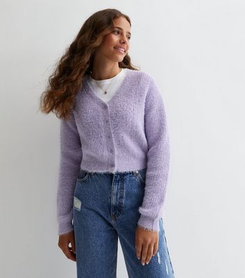 Fluffy wool outlet cardigan