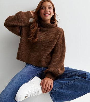 Chunky knit sale polo neck jumpers