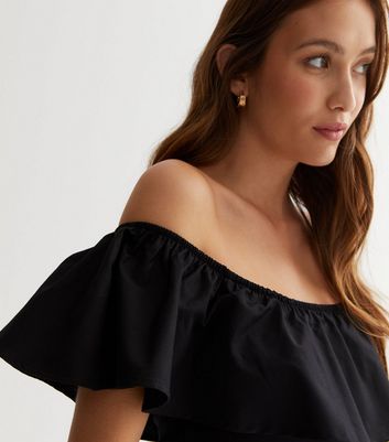 New look black cheap off the shoulder top