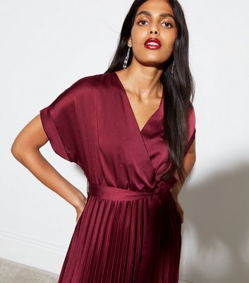 Burgundy wrap dress top maxi