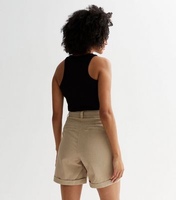 Tall Stone Utility Shorts New Look