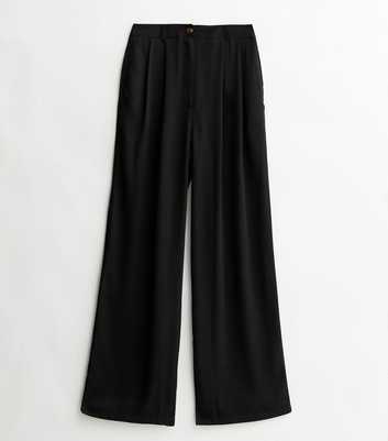 Tall Black Tailored Wide Leg Trousers